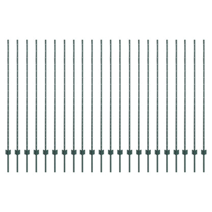 Heipalen 22 stuks U-Channel Groen 200 cm Staal