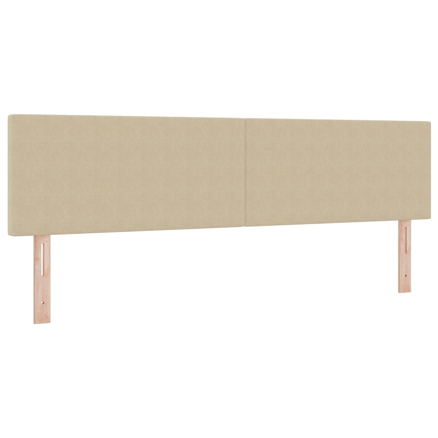 Hoofdbord Effen Ontwerp Corduroy Stof Lichtgroen Grijs 180 cm Laag hoofdbord