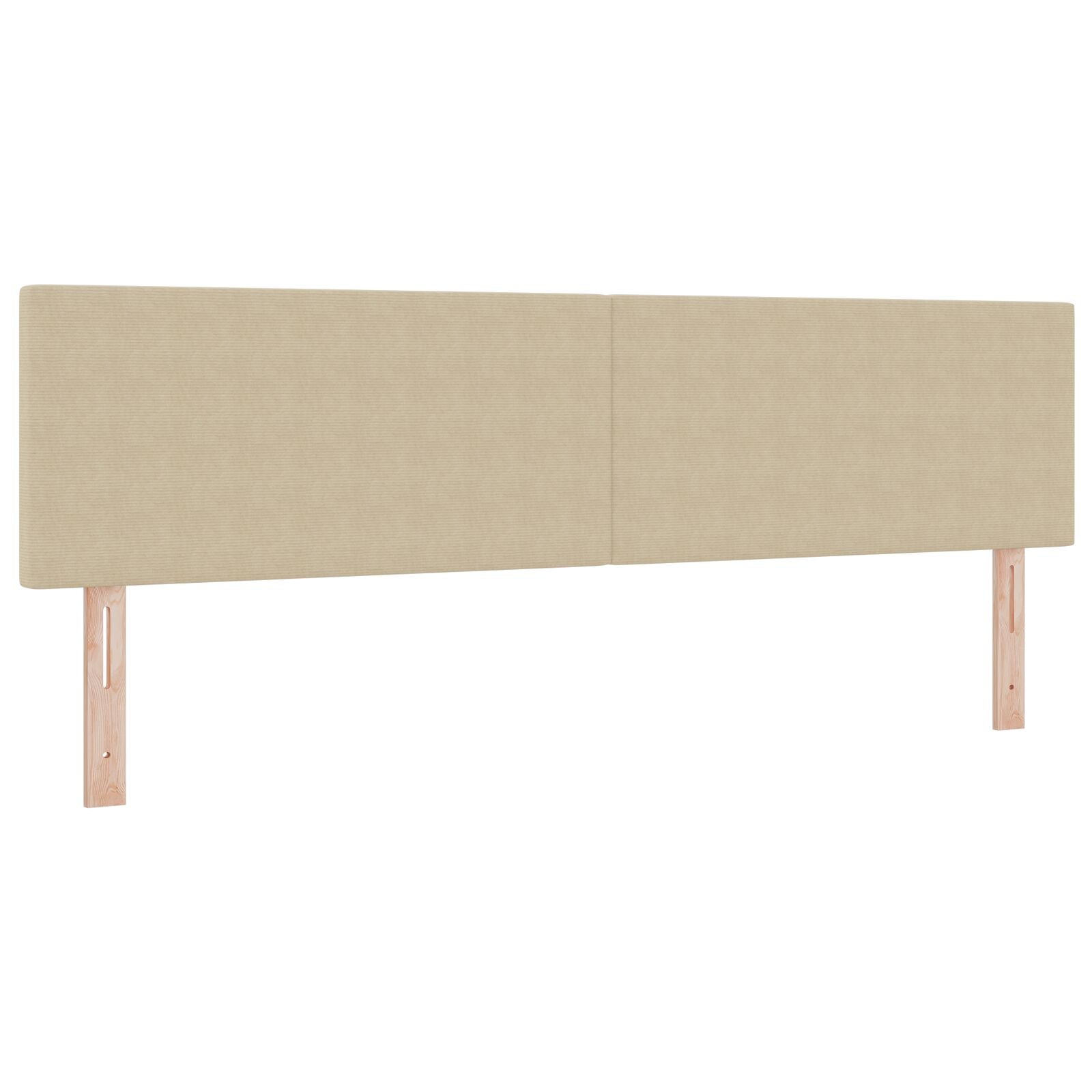 Hoofdbord Effen Ontwerp Corduroy Stof Lichtgroen Grijs 180 cm Laag hoofdbord