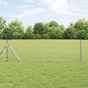 Afrasteringspaal 25 x 0,6 m staal zilver