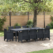 Tuin eetset 10 personen poly rattan antraciet