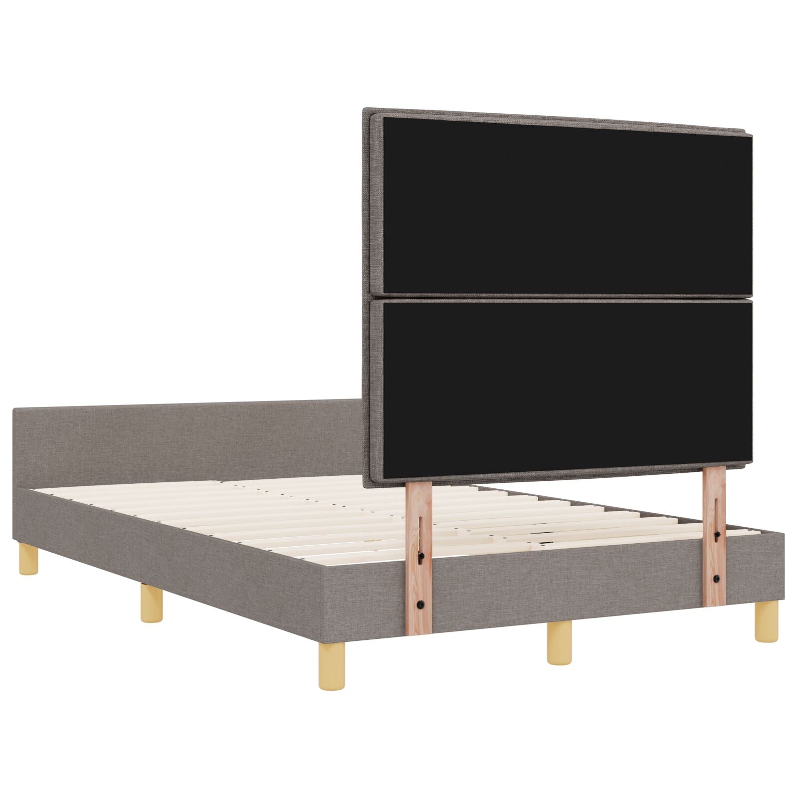 Bedframe Taupe 120X200 Cm Stof Crème