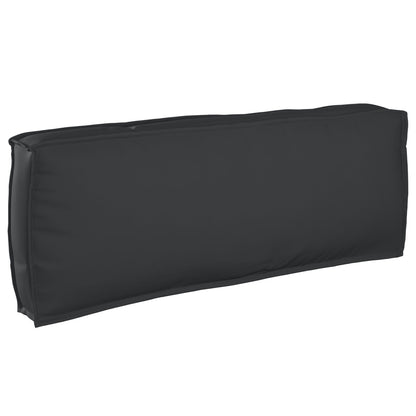 Pallet Kussen Voor Rugleuning 120X40X12 Cm Oxford Stof Zwart
