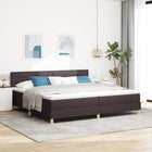 Boxspringbed 200x200 cm donkerbruin stof