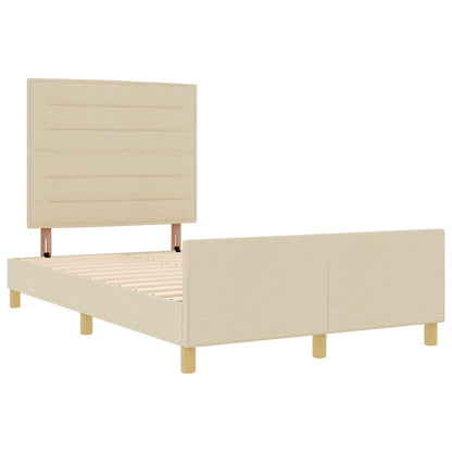 Crème Bed Frame 140X190 Cm Stof Crème