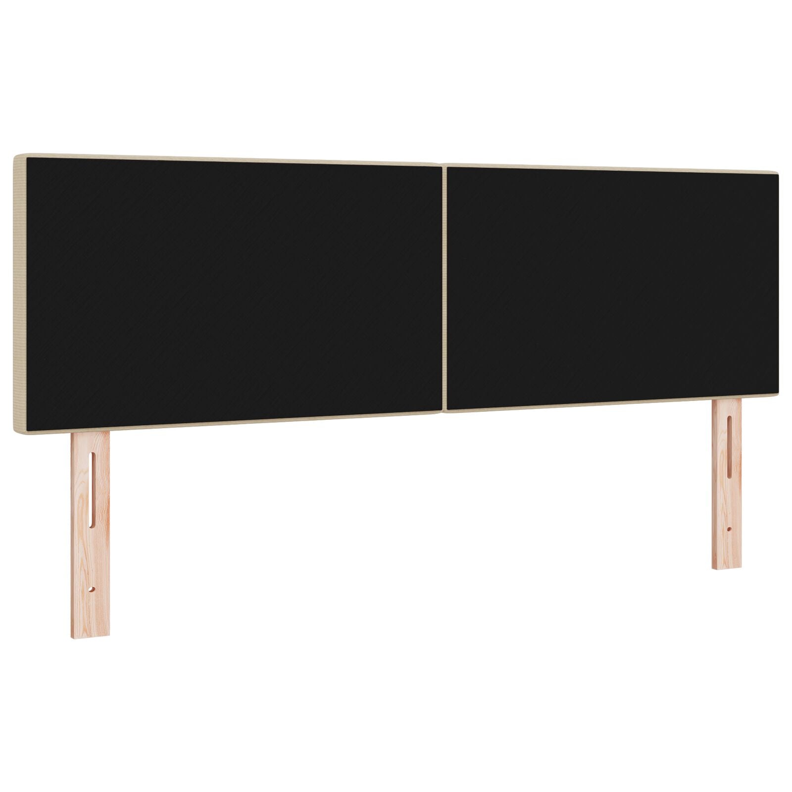 Hoofdbord Eenvoudig Ontwerp Corduroy Stof Lichtgroen grijs 140 cm Laag hoofdbord