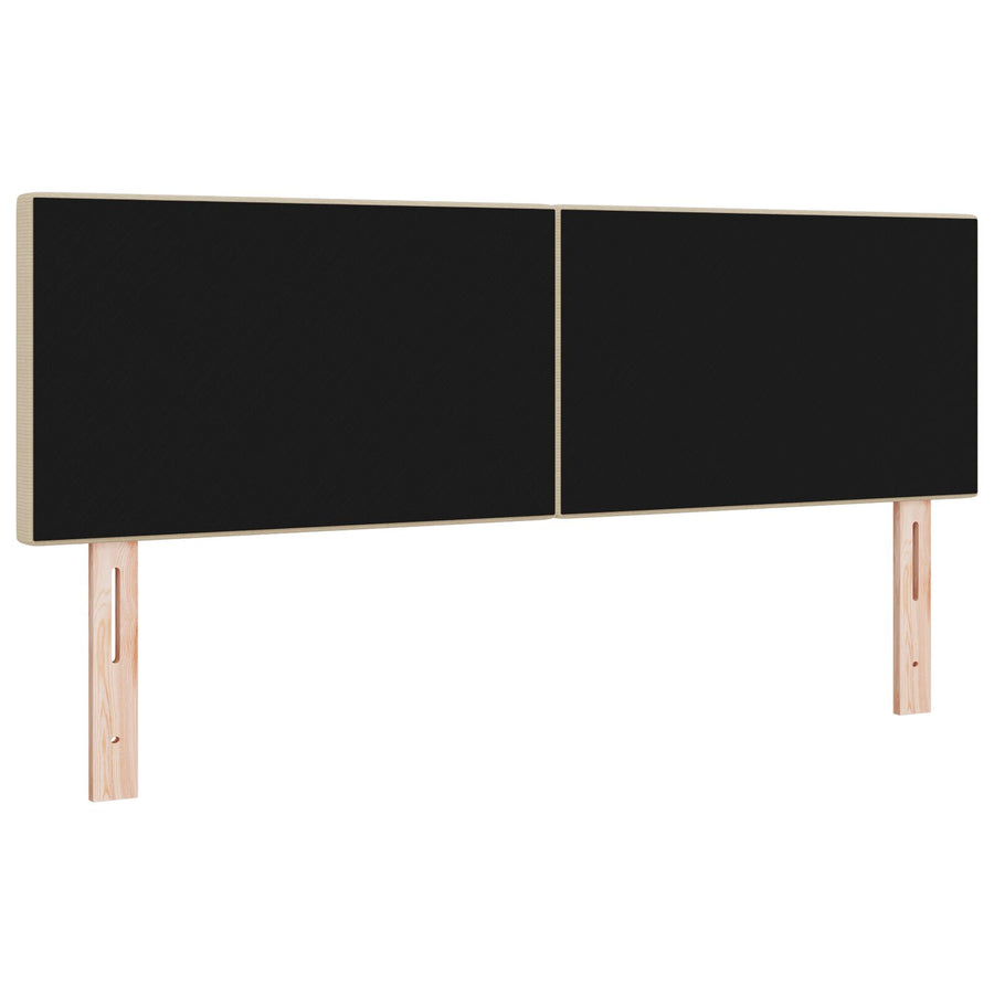 Hoofdbord Eenvoudig Ontwerp Corduroy Stof Lichtgroen grijs 140 cm Laag hoofdbord