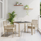 Tuinset polyrattan 3-delig beige