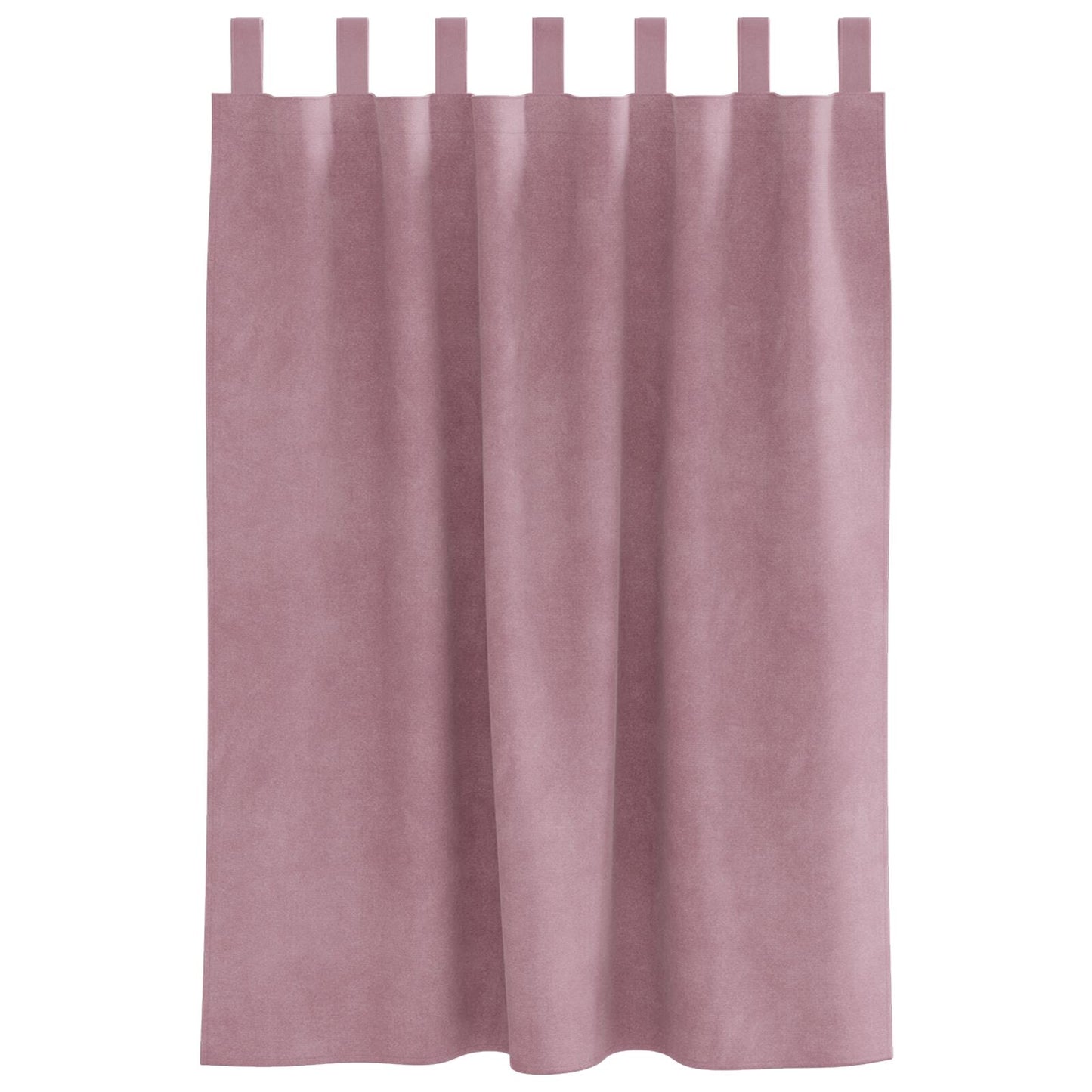 Blackout Gordijnen Met Hanglussen 2 Stuks Donker Roze Velvet Donkerroze 140 x 140 cm met ophanglussen