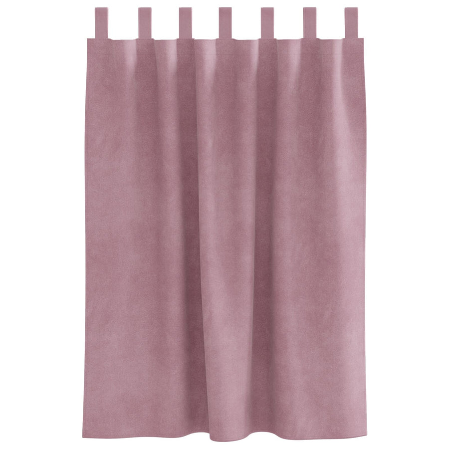 Blackout Gordijnen Met Hanglussen 2 Stuks Donker Roze Velvet Donkerroze 140 x 140 cm met ophanglussen