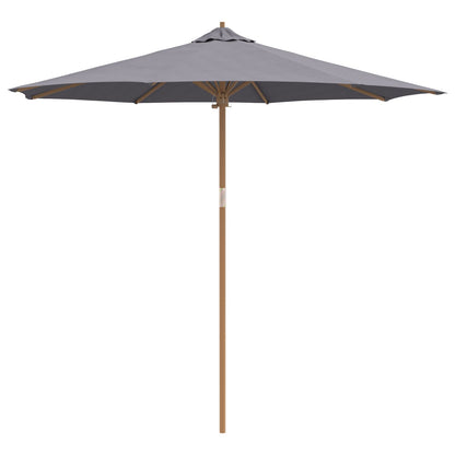 Tuinparasol 270X260 Cm Bamboe 270 x 270 x 260 cm Donkergrijs