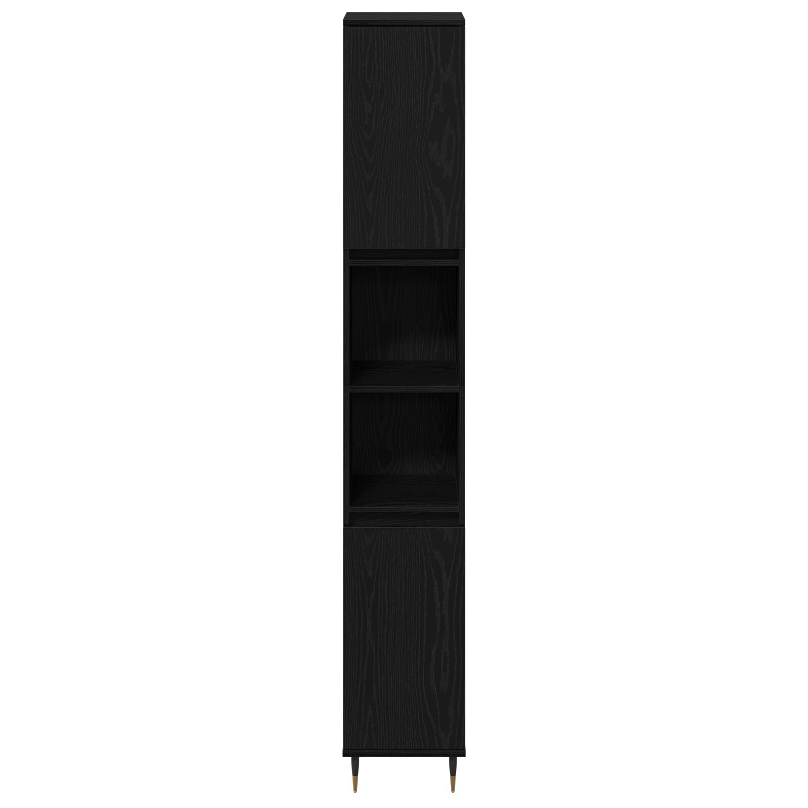Badkamerkast 30X30X190 Cm Geengineerd Hout Zwart eiken