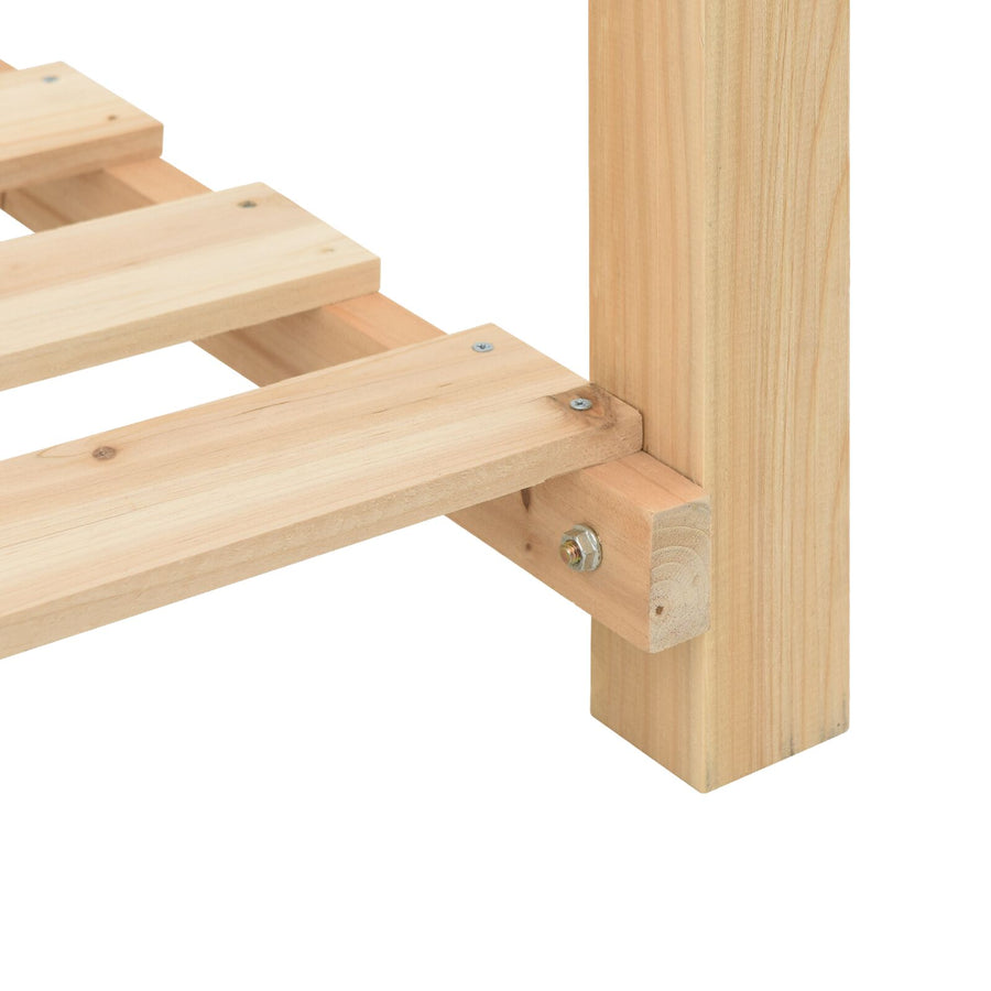 Tuinbak Met Rek 115X59X76 Cm Massief Houten Vuurhout 115 x 59 x 76.5 cm