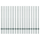 Hekpalen 22 stuks groen 180 cm staal
