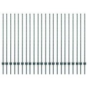 Hekpalen 22 stuks groen 180 cm staal
