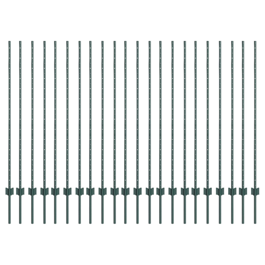 Hekpalen 22 stks U-Channel Groen 180 cm Staal