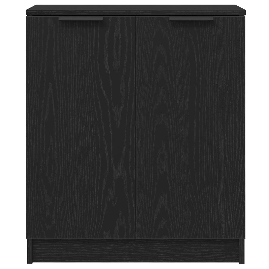 Dressoir Zwart Eiken 60X30X70 Cm Gelaagd Hout