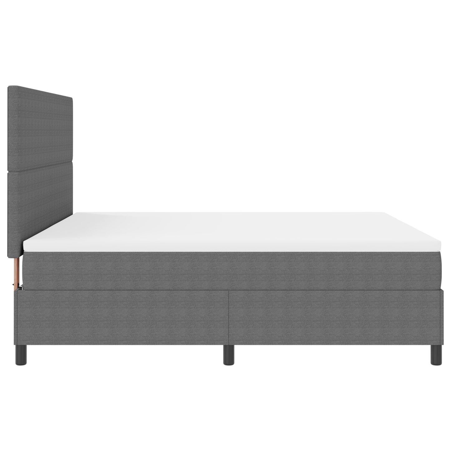 Boxspringbed Met Matras Donkergrijs Super King Korduroystof