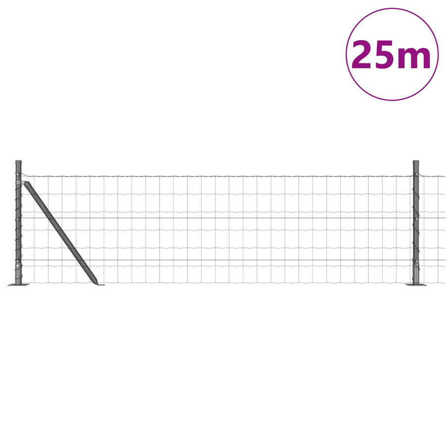 Eurohek Met 13 Flanged Posts 0.6X25 M Gegalvaniseerd Staal Gegalvaniseerd Staal