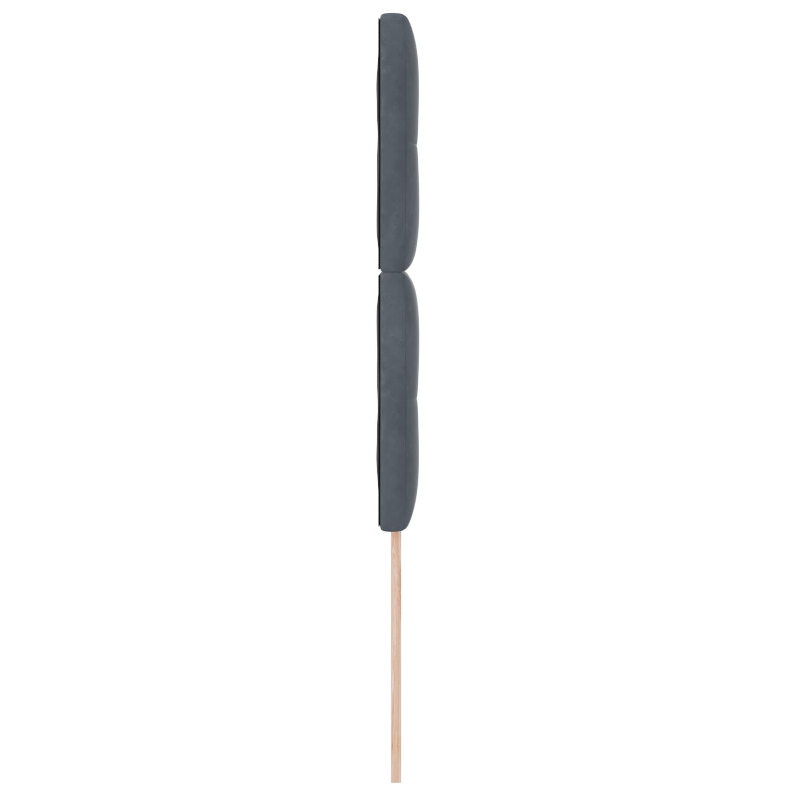Hoofdbord Knopgeplooid Fluweel Donkergrijs 100 cm Hoog hoofdbord