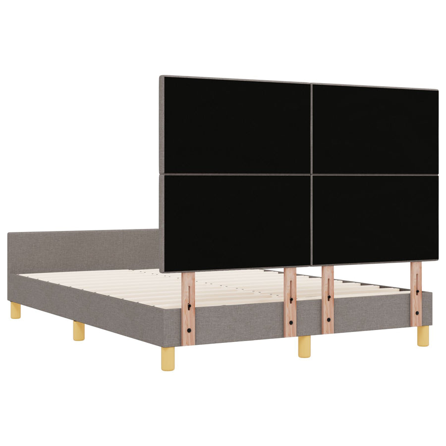 Bed Frame - Taupe - 160X200 Cm Stof Crème