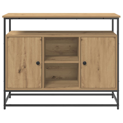 Sideboard 100X35X80 Cm Engineered Wood En Staal Artisan eiken