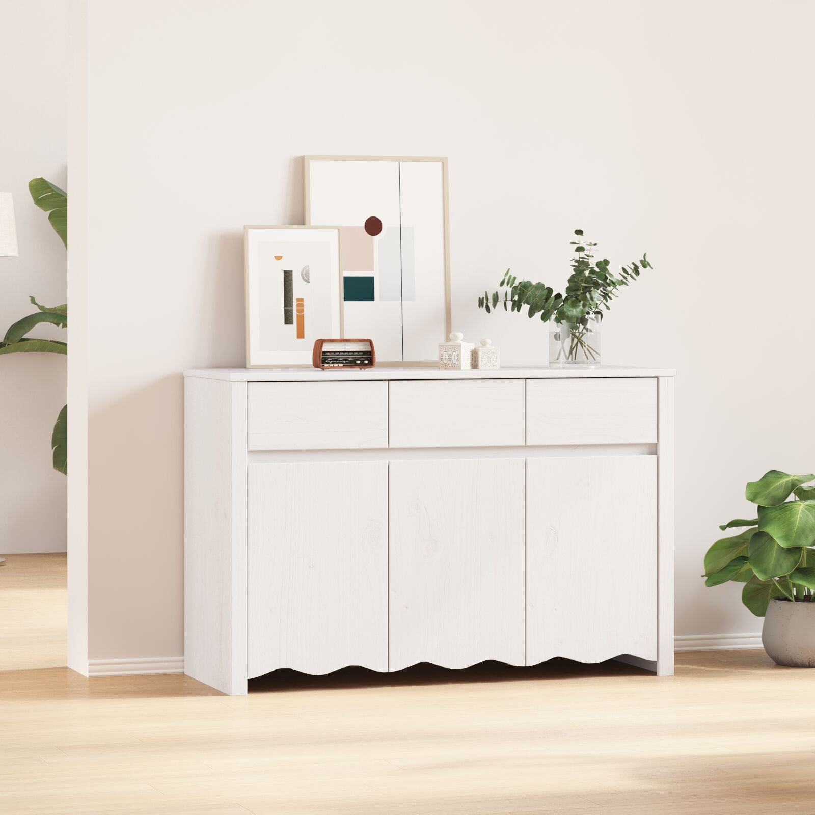 Dressoir ""Drammen"" 114X43X75,5 Cm Massief Hout Van Den Wit