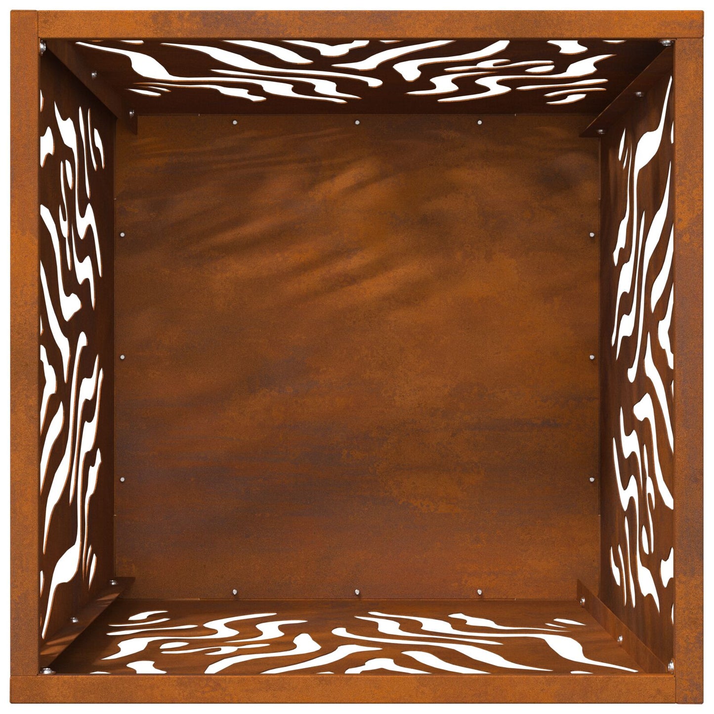 Vuurkorf Vierkant Weerbestendig Staal Verweerd staal/Bruin 40 x 40 x 40 cm