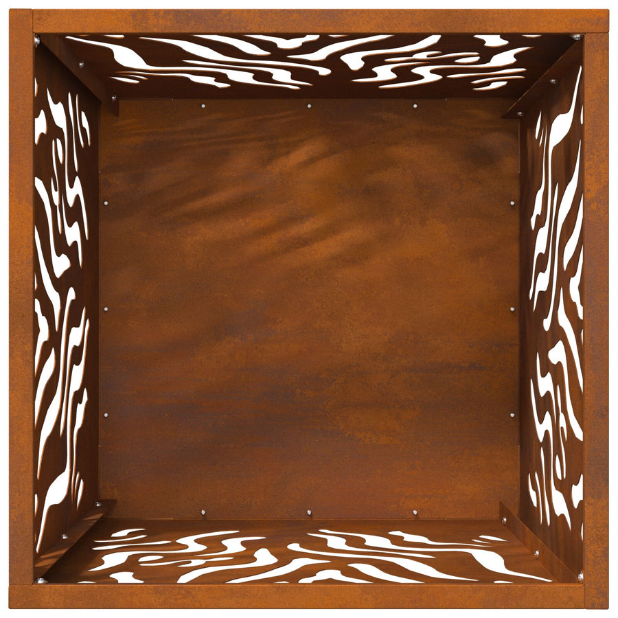 Vuurkorf Vierkant Weerbestendig Staal Verweerd staal/Bruin 40 x 40 x 40 cm