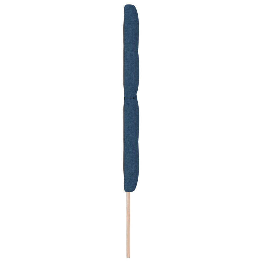 Hoofdbord Knopgeplooid Stof Blauw 140 cm Hoog hoofdbord
