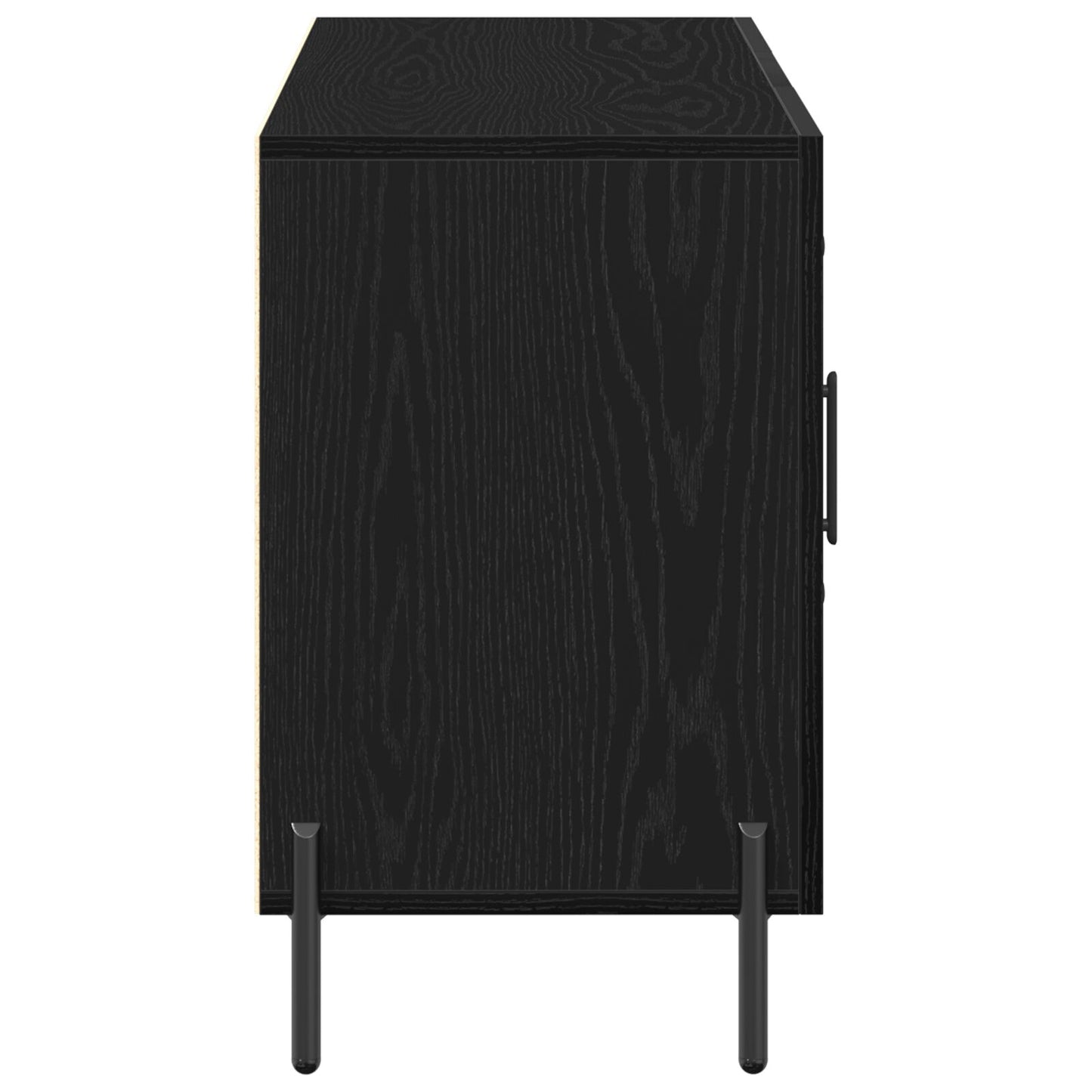 Dressoir Zwart Eiken 100X36X60 Cm Geengineerd Hout