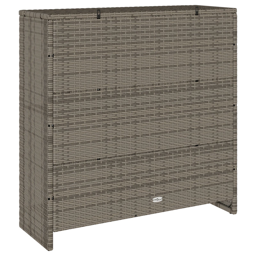 Opbergkast 100X36X102 Cm Rattan Grijs