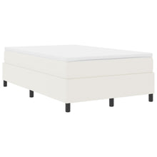 Boxspring Bed Klein Tweepersoons Corduroy Stof Crème 120 x 190 cm