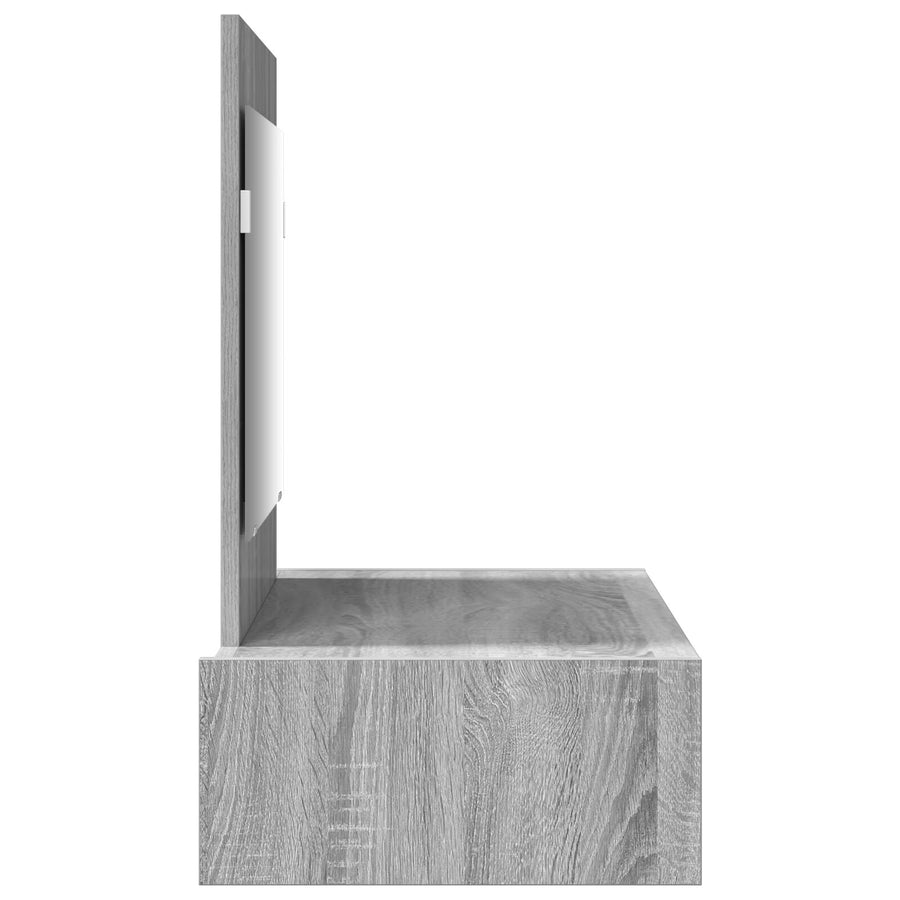 Wandgemonteerde Kaptafel 83 x 40 x 70 cm Grijze sonoma zonder LED