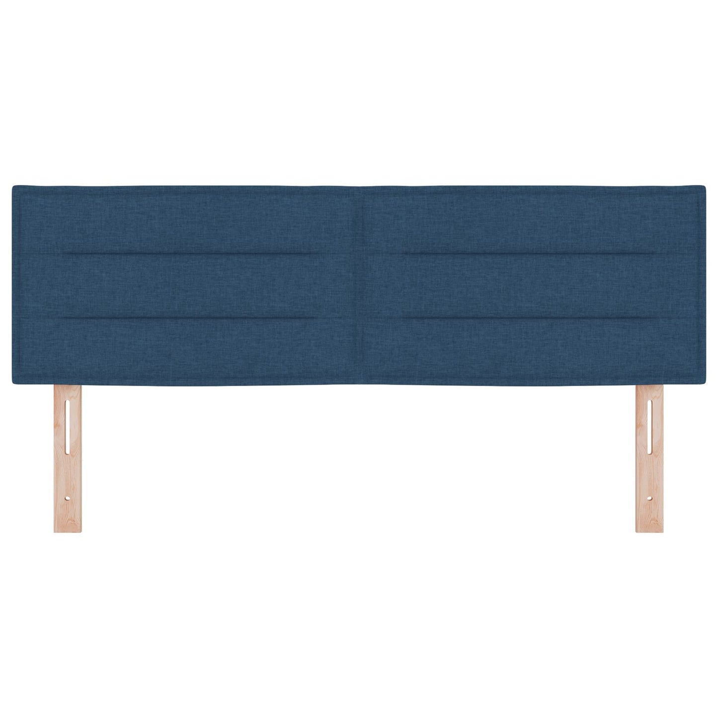 Hoofdbord Lijnen Ontwerp Stof Blauw 140 cm Laag hoofdbord
