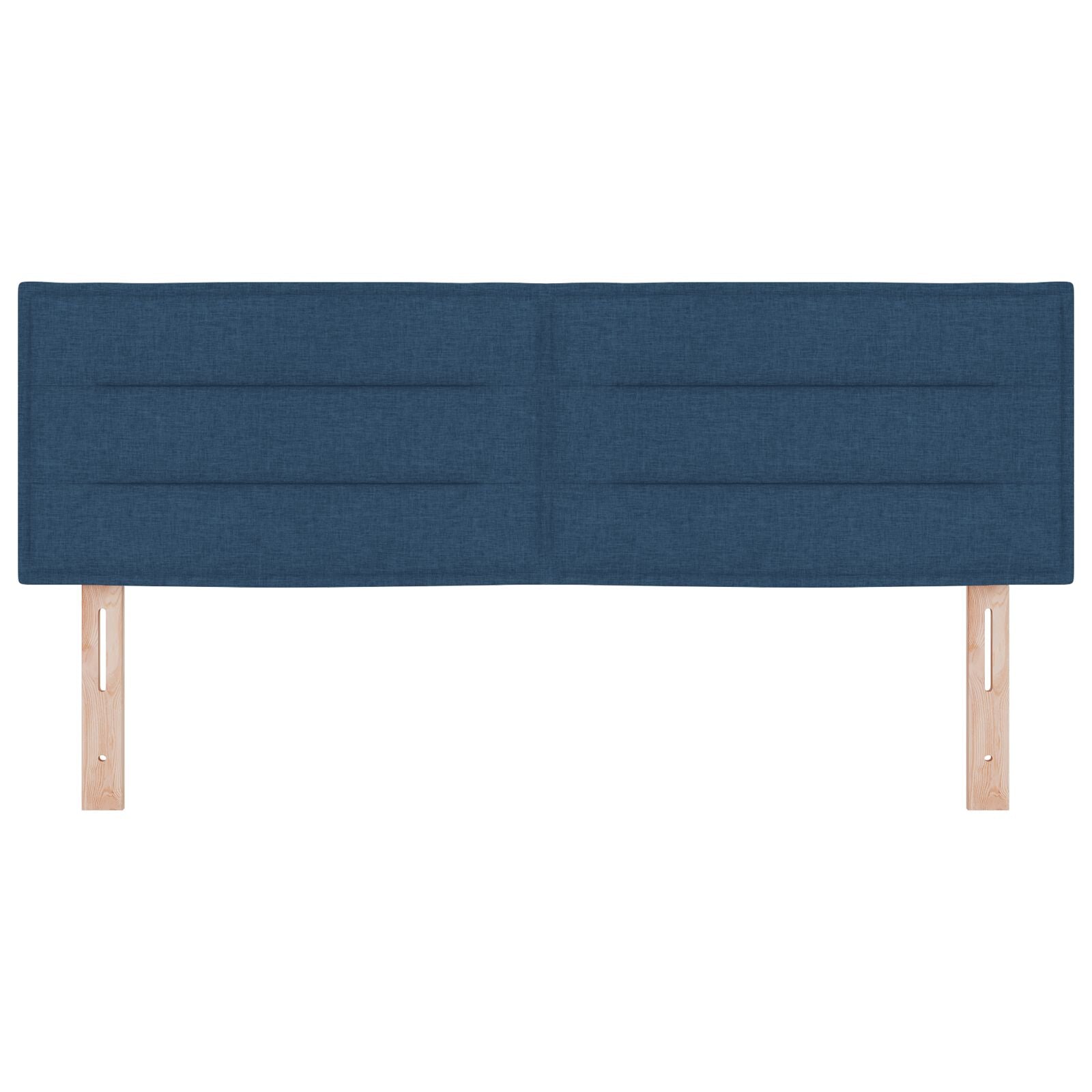 Hoofdbord Lijnen Ontwerp Stof Blauw 140 cm Laag hoofdbord
