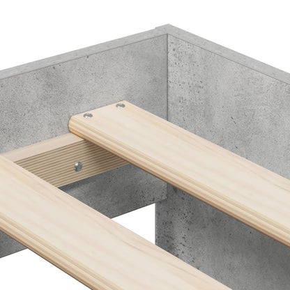Opslagbedframe Betonnen Grijs 80X200 Cm