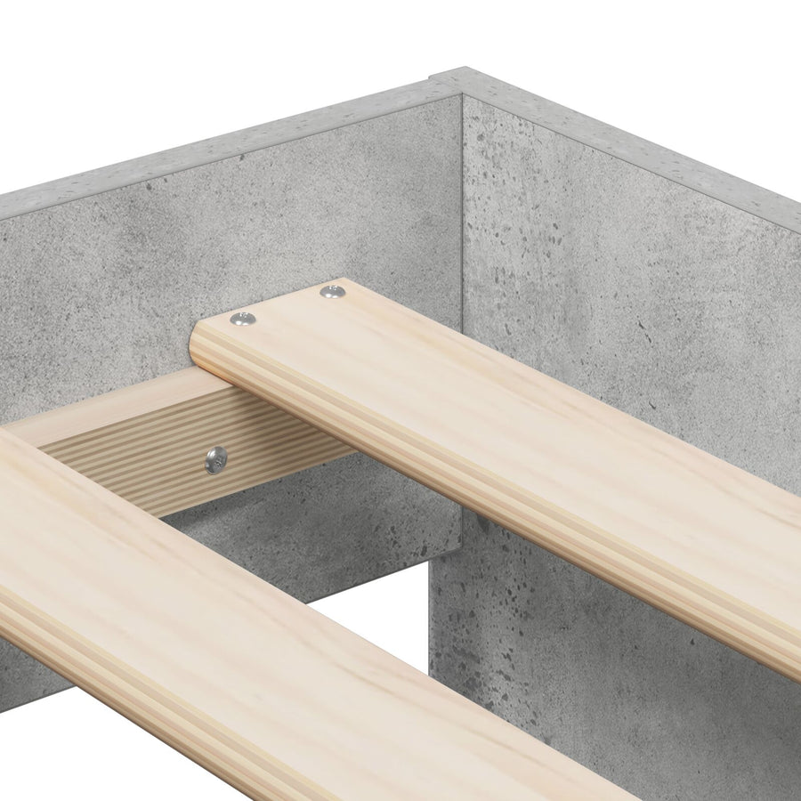 Opslagbedframe Betonnen Grijs 80X200 Cm