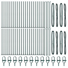 Heipalen Set Van 52 Gepoedercoat Staal 3,2 X 3,2 X Groen 110 cm 52x betonpost