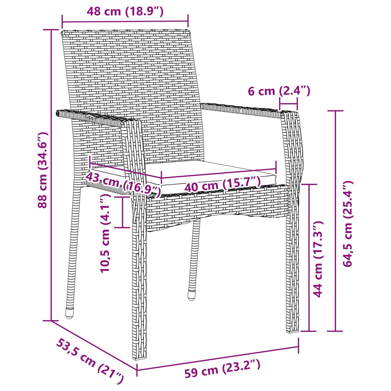 3-Delige Tuin Eetset Met Kussens Grijs Poly Rattan