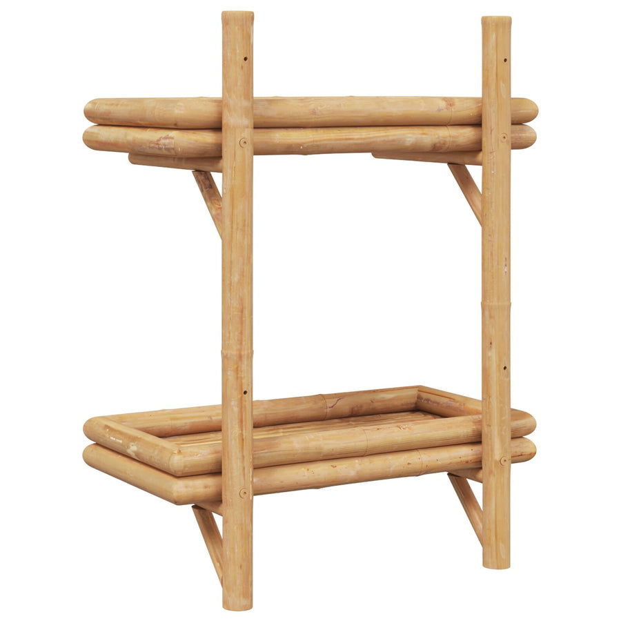 Wandplank 2-Tier 45X26X60 Cm Bamboe 45 cm