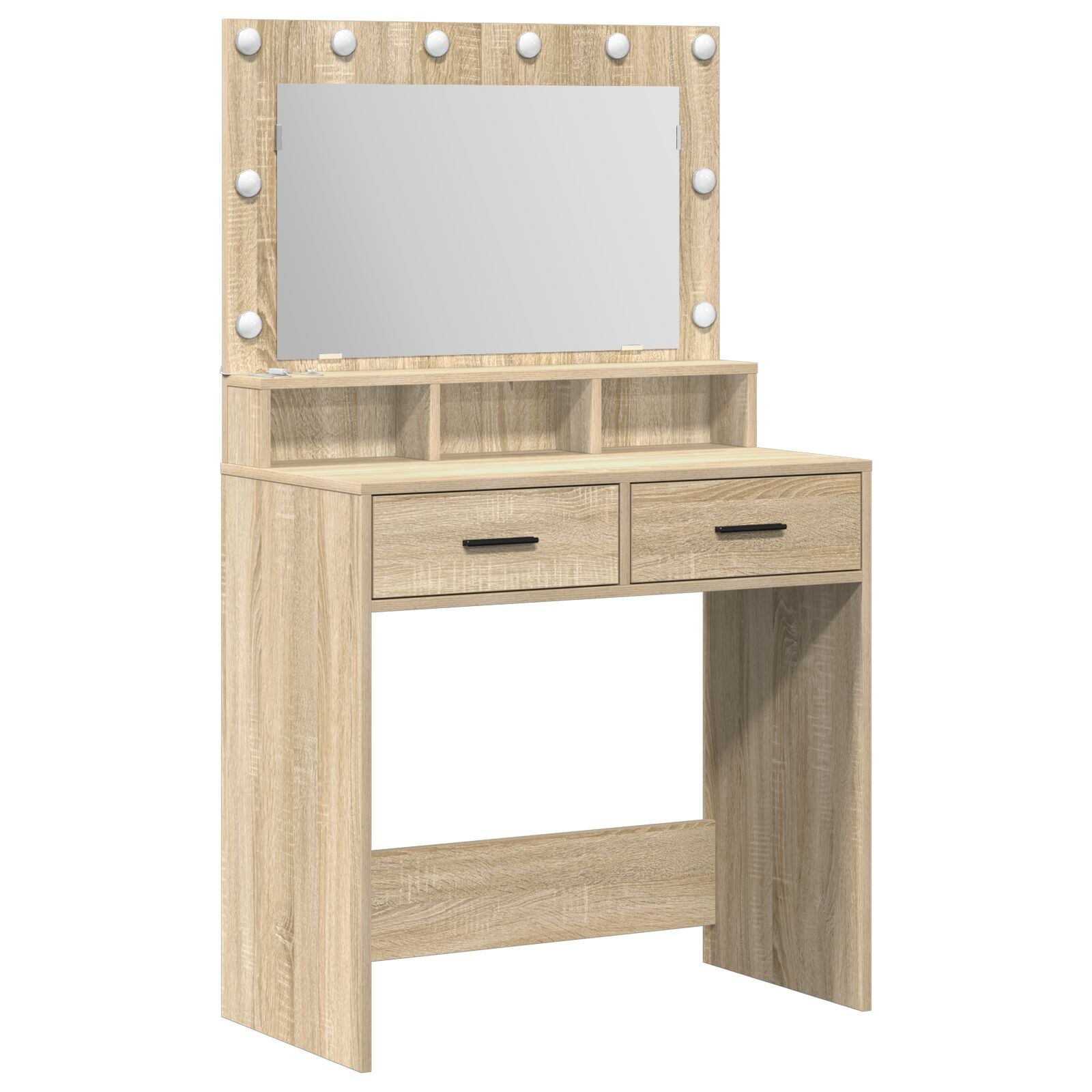 Kaptafel Met Led-Verlichting In 79 x 41 x 135 cm Sonoma eiken