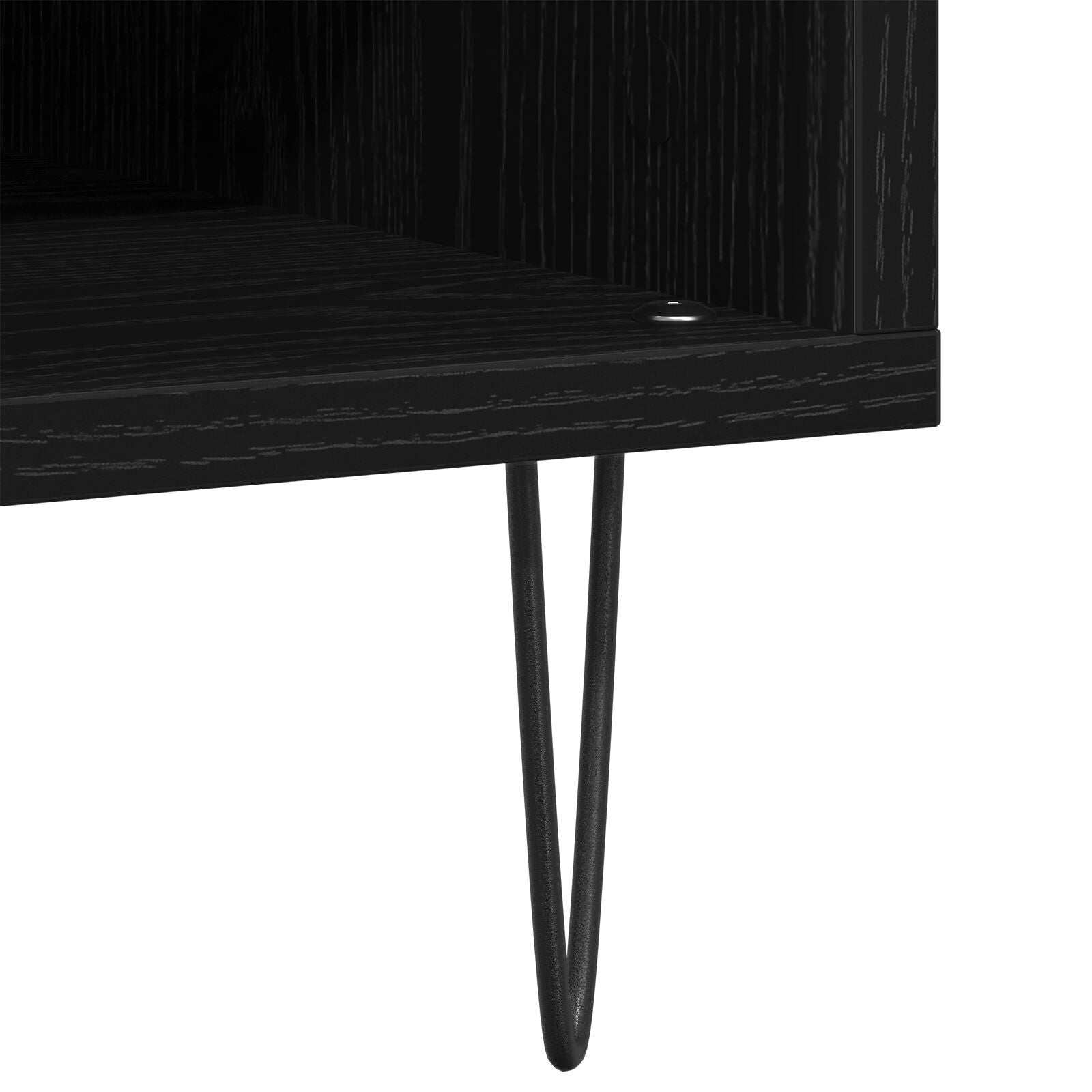 Recordkast Zwart Eiken 84,5X38X48 Cm Hout
