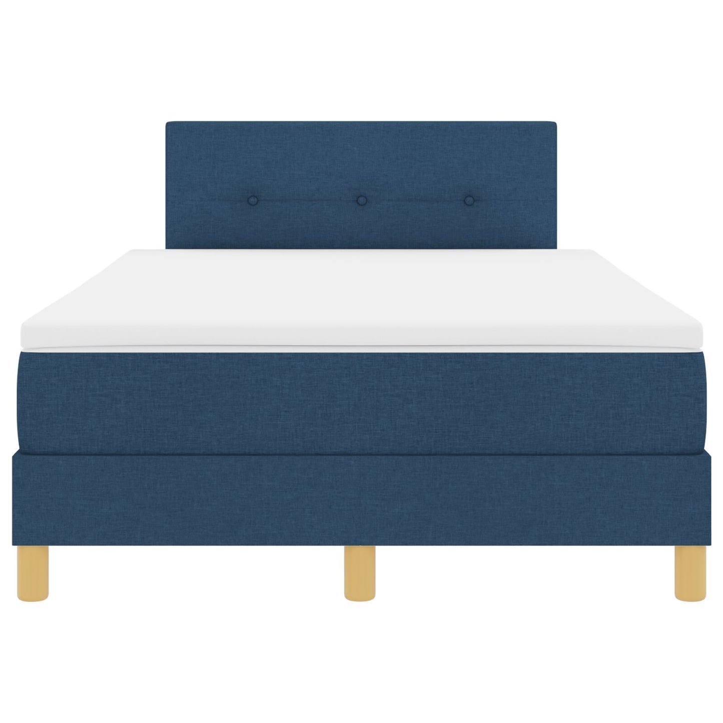 Boxspringbed Met Matras Stof Blauw 120 x 200 cm Geknoopt