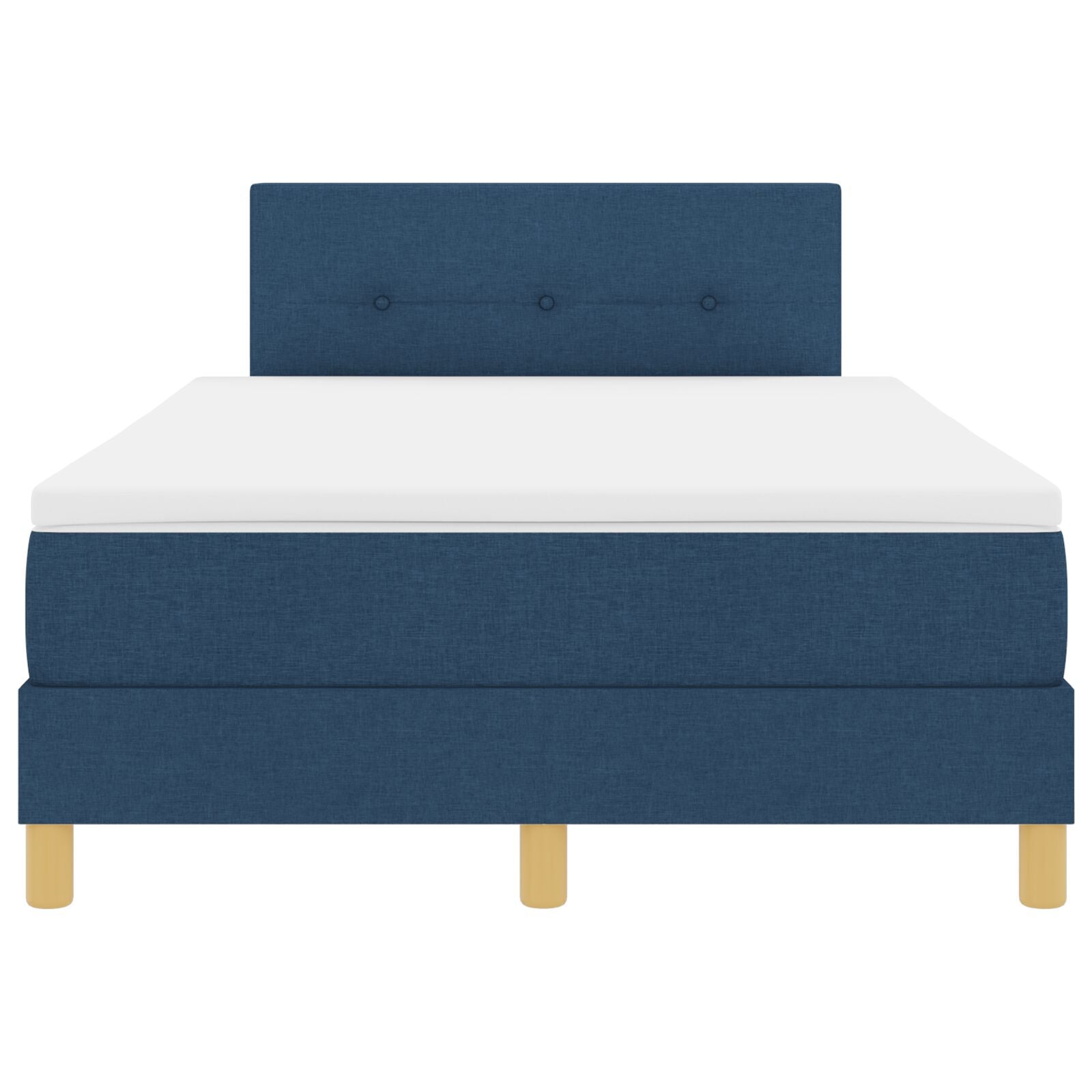 Boxspringbed Met Matras Stof Blauw 120 x 200 cm Geknoopt