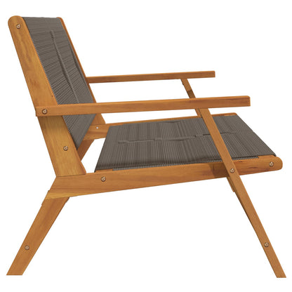 Tuin 76X122X73 Cm Massief Acaciahout Grijs Bank