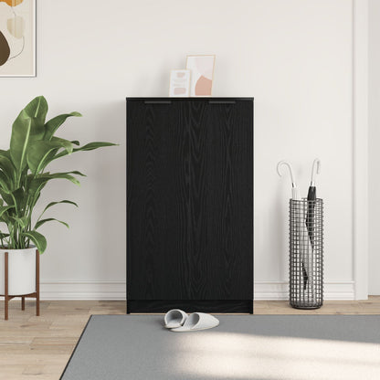 Schoenenkast 59X35X100 Cm Hout Zwart eiken