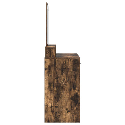 Kaptafel Met Lades 100 x 41 x 140 cm Gerookt eiken