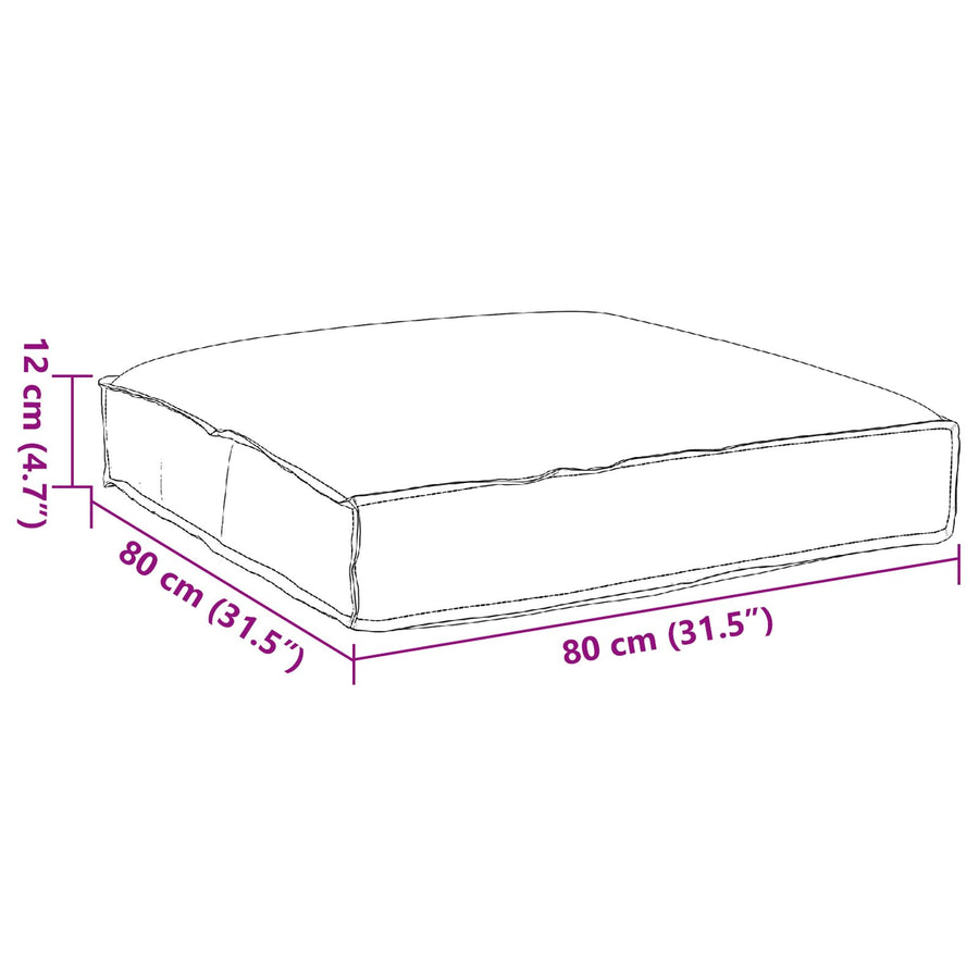 Pallet Kussen Voor Zit 80X80X12 Cm Oxford Stof Anthraciet