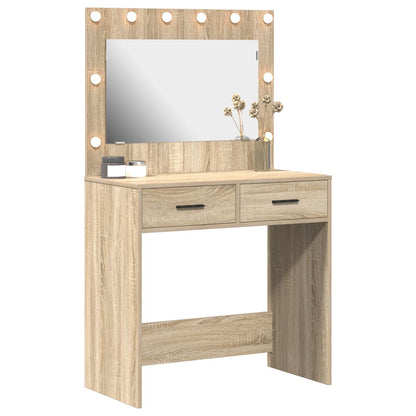 Kaptafel Met Led-Verlichting Sonoma eiken 78.5 x 41 x 135 cm